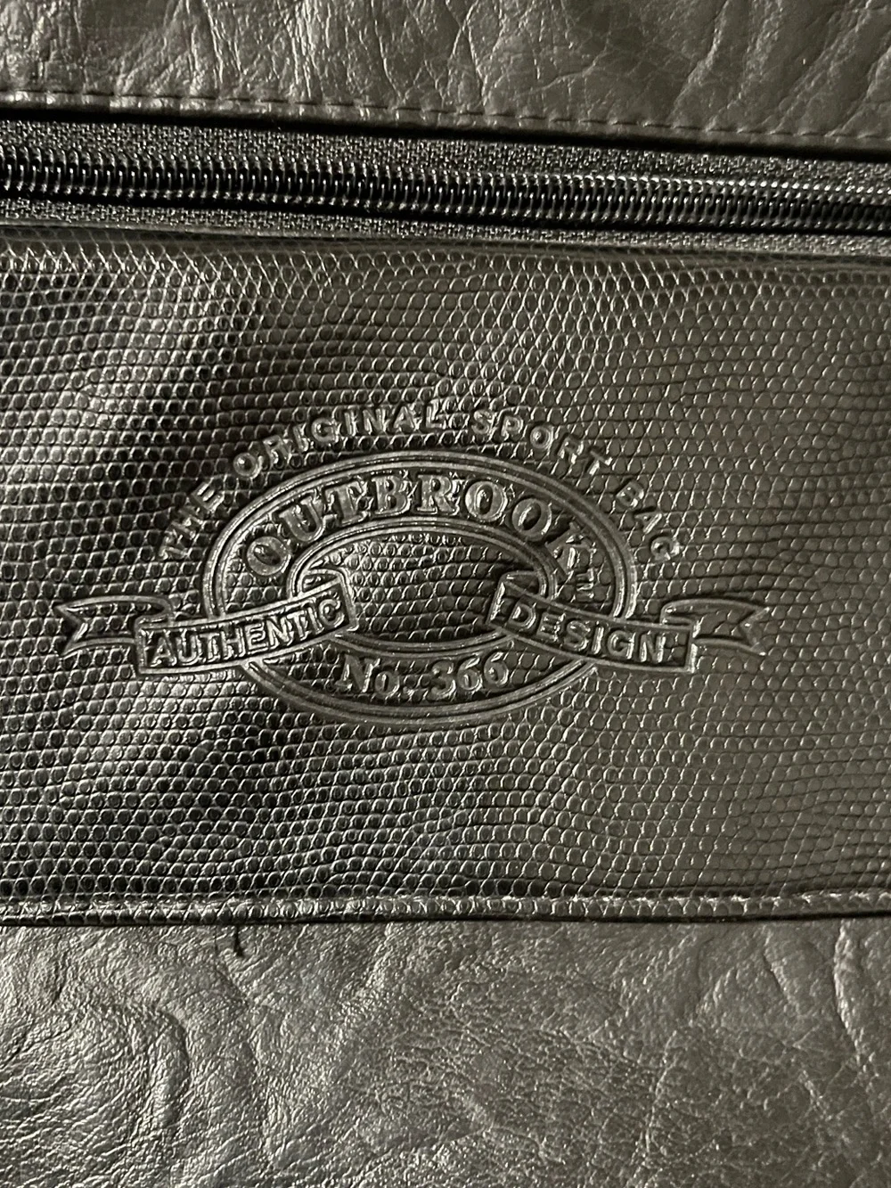 Vintage Outbrook Black Faux Leather Work & Travel Tote Bag